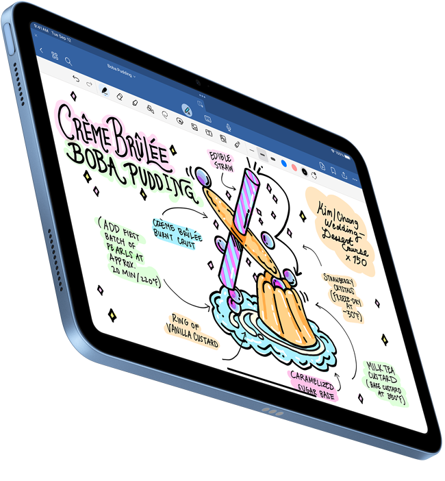 Χειρόγραφο έγγραφο που δημιουργήθηκε στο Goodnotes 6 εμφανίζεται σε iPad.